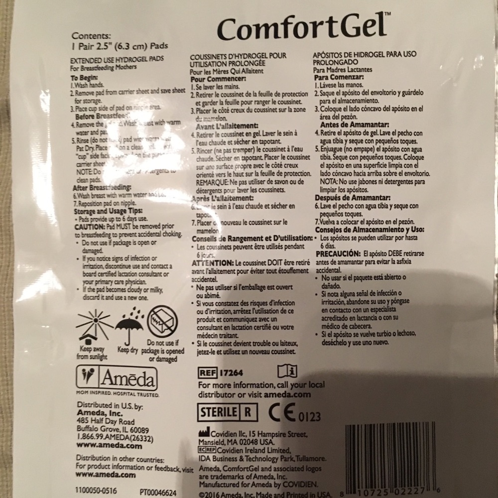 Cooling pads for nursing mothers